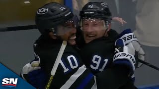 Steven Stamkos Gifts Anthony Duclair Perfect Feed For First Goal With Lightning [upl. by Tnilk]