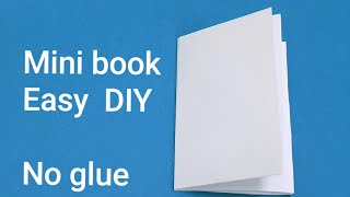 How to make a 8 page MINI BOOK with 1 sheet of paper no glue very easy [upl. by Emee]