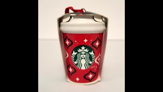 Starbucks 2023 Christmas Red Cup Ornament [upl. by Zebedee139]