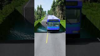 Bus vs huge water pit 6  BeamNG drive beamngdrive carsvsmassivepotholespart2 automobile [upl. by Rese988]