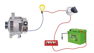 how to wire car alternator  car alternator wiring diagram  how to wire 3 pin alternator  denso [upl. by Herald]