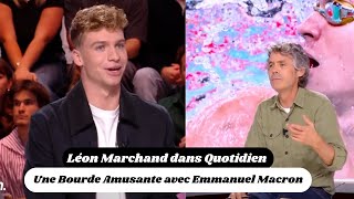 Léon Marchand  Une Bourde Amusante avec Emmanuel Macron et Son Entraînement de Champion [upl. by Eyr]