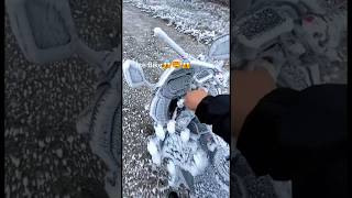 Snow⛄️ice Bike🏍️🤯🥶😱Snow ice icebike snowfallShorts [upl. by Lexis]