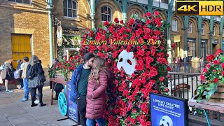 London Valentines Day Walk  2023  Exploring Central London on Valentines 4K HDR [upl. by Candace40]