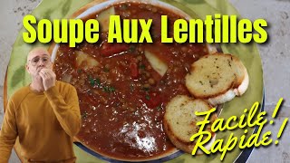 Soupe aux lentilles une soupe de lentilles et tomates facile et rapide [upl. by Goldston499]