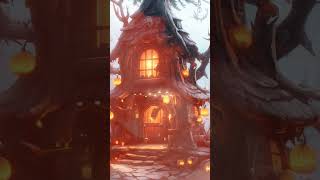 Halloween 👻 ASMR Ambient  Crackling Fire Zombie Footsteps Crickets Wind 🎃 Night in Hell Village [upl. by Maidie]