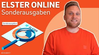 Sonderausgaben in ELSTER online  ELSTER online Tutorial zur Steuererklärung 2022 [upl. by Lance]