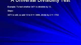 A Universal Divisibility Test [upl. by Aleahpar]