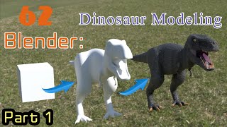 blender beginner tutorial for modeling dinosaur  Trex in Hindi Urdu [upl. by Cchaddie]