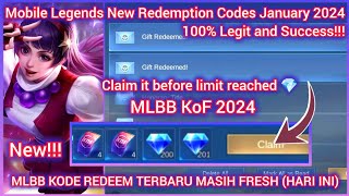 Mobile Legends Redeem Code January 9 2024 Hurry up this is exclusive MLBB Redeem Code ML KoF2024 [upl. by Airamas]