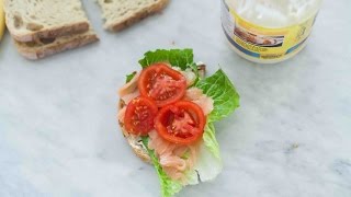 Smoked Salmon Sandwich Recipe [upl. by Amikahs]