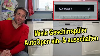 Miele Geschirrspüler AutoOpen Funktion einschalten amp ausschalten [upl. by Argela736]