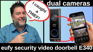 eufy Video Doorbell E340 dual camera doorbell wireless doorbell camera 540 [upl. by Wartow824]