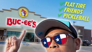 TEXAS ROADTRIP my life be likeFlat Tires Fierce Pickleball amp Friendly Fire 🚗🏓🔥 [upl. by Affer]