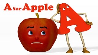 A for Apple  Alphabet ABC Songs  Phonics Song  3D ABC Songs amp Rhymes for Children [upl. by Nylaehs]