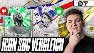 WELCHE ICON SBC LOHNT SICH MEHR CRESPO amp DROGBA ICON IM VERGLEICH IN EAFC 24  SAKULOFFICIAL [upl. by Budwig431]