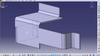 Catia V5 TutorialUser Flange with RelimitedProfile and SplineSheetmetal Workbench [upl. by Natal]