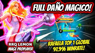 ¡SE LLAMA RRQ LEMON Y JUEGA DEMASIADO AGRESIVO RAFAELA TOP 1 GLOBAL 979 WINRATE  MOBILE LEGENDS [upl. by Kyte]