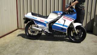 Suzuki RG500 cold start crisp motor rare and collectable 14999 [upl. by Akiemehs]