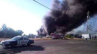 Huge FireExplosion in Brentwood CA 07192009 CODE 3 Response Part 2 [upl. by Elberfeld]