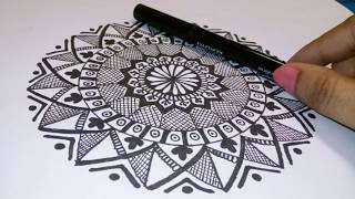 How to draw Mandala Art for beginners  Simple amp easy mandala art by Jyoshita Ghate [upl. by Sybila]