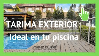 ⭐ TARIMA EXTERIOR✅ Como revestir en suelo de una PISCINA con tarima tecnológica de composite [upl. by Gilges119]