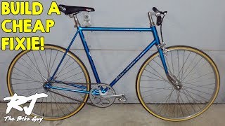 How To Build A Cheap Fixie From A Vintage Bike [upl. by Brader]