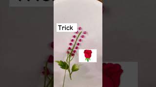 Day 91Hand embroidery ❤️trick for beginners❤️👍🏻viralartroseembroiderytricktipsdiyviralshot [upl. by Naux]