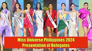 Miss Universe Philippines 2024 Official Presentation of Delegates [upl. by Macy]