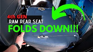 RAM How To FOLD DOWN REAR SEAT [upl. by Perr]