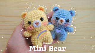 Crochet Mini Bear  Valentines gift ideas  Amigurumi Easy Pattern Bear [upl. by Saxon]