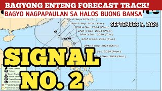 BAGYONG ENTENG FORECAST TRACK SEPTEMBER 32024 PAGASA WEATHER UPDATE [upl. by Stig880]