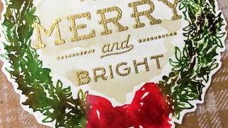 Tim Holtz Festive Overlay Stamp Platform Wreath Tutorial [upl. by Onilegna311]