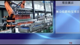 Shrink Wrapper Carton Packer Robot Palletizer in Krones Project VantaEnd of Line Automation [upl. by Jarita451]