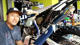 TUTORIAL BUKA JOK PADA HUSQVARNA TE 300i 201720182019 [upl. by Halstead292]