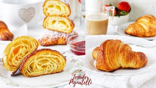 Croissant cornetti sfogliati francesi fatti in casa 🥐 Ricetta Iginio Massari [upl. by Eidac]