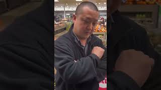 Idiots shooting sparks and bleeding over fresh produce at Stop and Shop in South Setauket [upl. by Nelyaw]