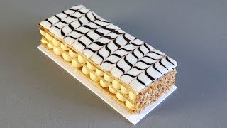 MIlhojas Napoleón con Mousseline de Vainilla  Mille Feuille Napoleon with Vanilla Mousseline [upl. by Lundberg]