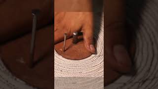 Cloth buffering Polishing wheel manufacturing asmr machine buffering polishing shortsvideo [upl. by Burtis]