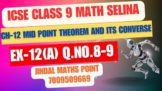 ICSE Ch12 Mid Point Theorem and Its Converse Ex12A Q No89 From Selina For ICSE Class 9 Math [upl. by Ahsenal]