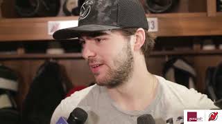 NJ Devils NY Rangers GAME 7 Nico Hischier Game 7 Interview [upl. by Aisylla]