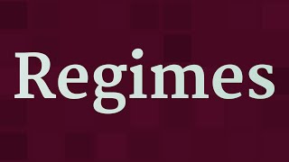 REGIMES pronunciation • How to pronounce REGIMES [upl. by Dlorej]