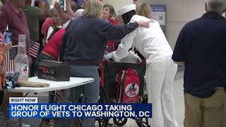 More than 100 Chicago veterans board Honor Flight to DC [upl. by Forelli612]