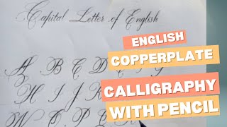 How to write Copperplate Calligraphy Alphabet with Pencil ✏  Pencil Calligraphy [upl. by Zelazny895]