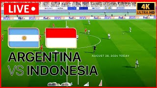 Live Indonesia U19 vs Argentina U19 I Tournament Seoul Earth On Us Cup 2024 I Live Efootball PES 21 [upl. by Ailev]