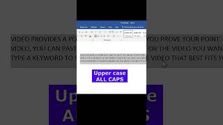 Change Text to Uppercase Lowercase Title case in Word [upl. by Latoya390]