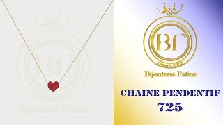 Chaine Pendentif 725 en Or 18 Carats [upl. by Thorrlow]