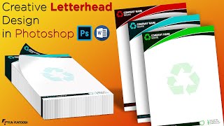 How to make Letterhead Design in PhotoshopMicrosoft WordBest Letterhead DesignFun2Funtoosh [upl. by Eetse415]