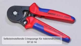 KNIPEX Selbsteinstellende Crimpzange mit Seiteneinführung 97 53 14 [upl. by Yatnoj]