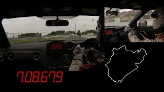 Michael Krumm Attacks Nürburgring in a Nissan GTR NISMO [upl. by Nyrehtac]